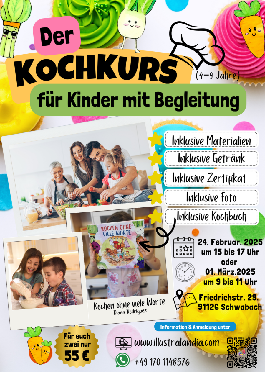 Kochkurs für Kinder (4–9 Jahre) mit Begleitung - 55 €